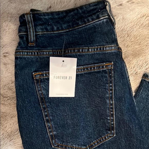 Forever 21 Blue Straight Leg Denim Jeans - Picture 7 of 9